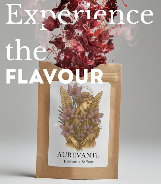 RED TEA BLEND - hibiscus petals + saffron ( 20 bags )