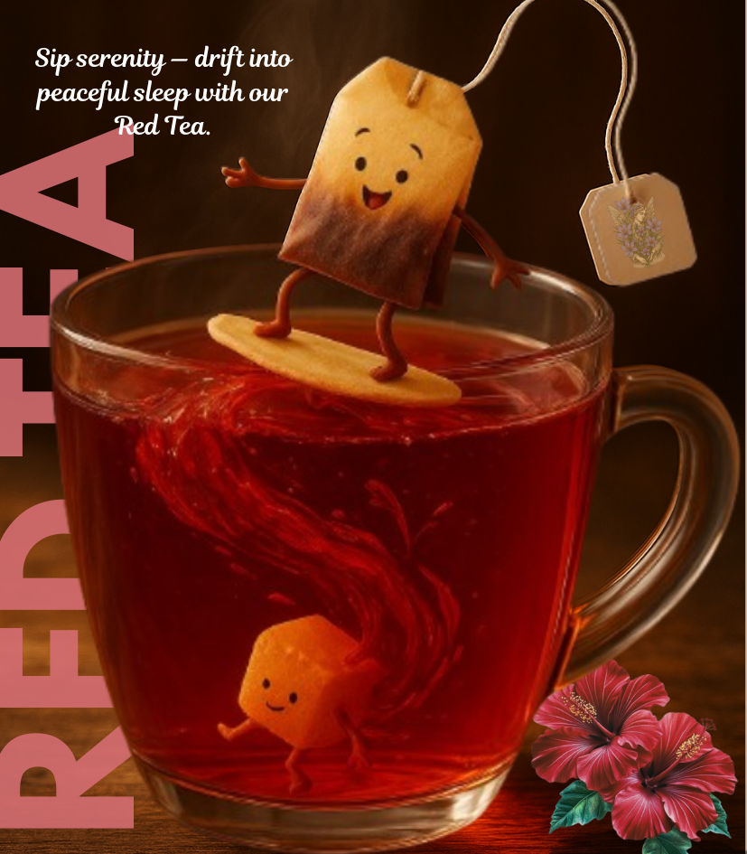 RED TEA BLEND - hibiscus petals + saffron ( 20 bags )