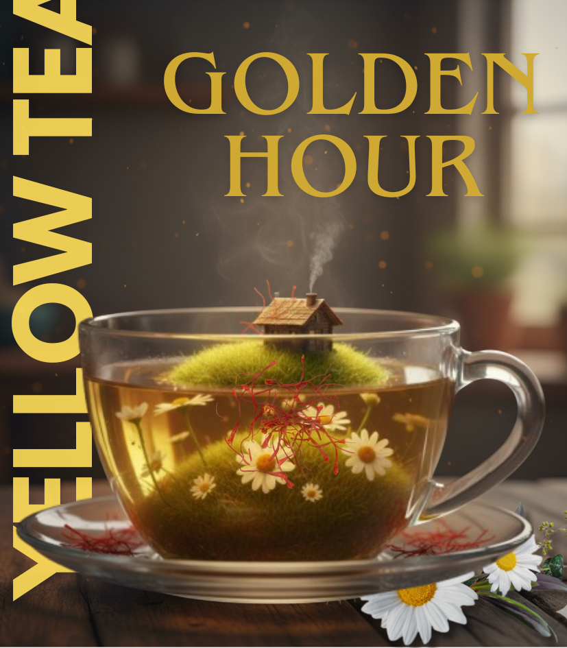 YELLOW TEA BLEND - chamomile flower + saffron ( 20 bags )